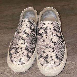 Steve Madden Slip On Snakeskin Shoes
